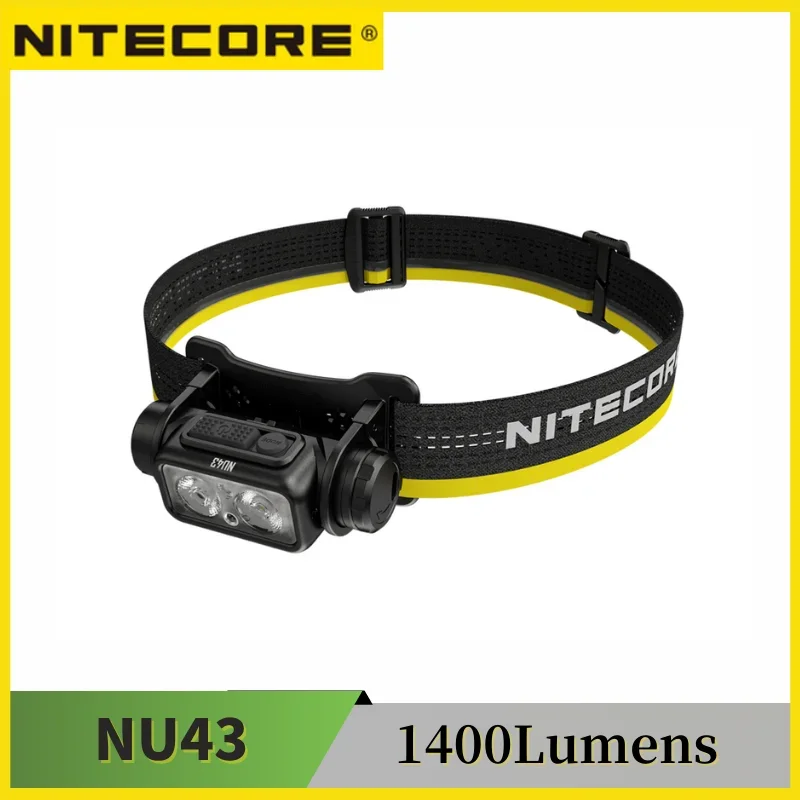 Home Cinema Imax - NITECORE NU43 18650 ไฟหน้าแบบชาร์จไฟได้ 1400Lumens ระยะลําแสงสูงสุด