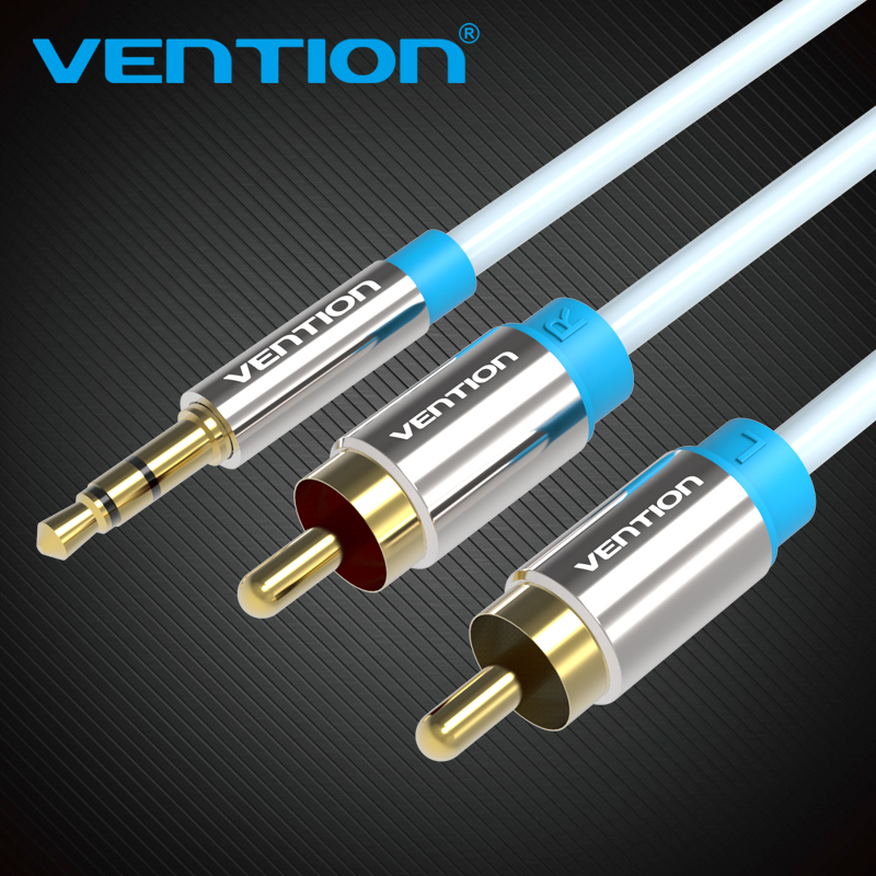 Home Cinema Beamer - Vention สาย RCA 3.5 ถึง 2rca