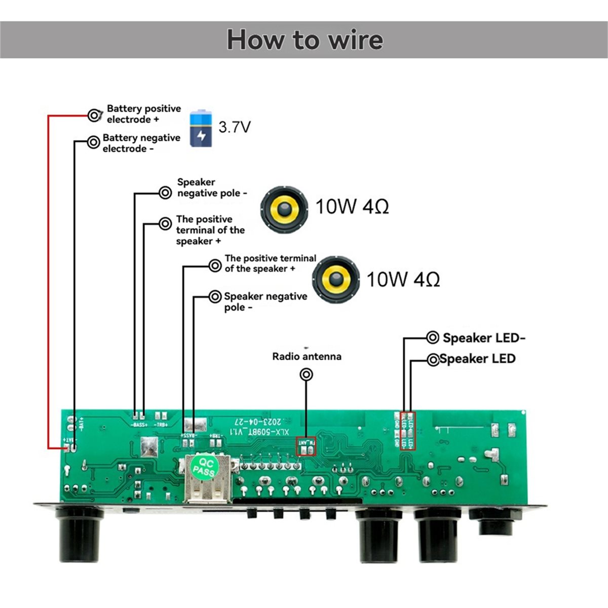 อัปเดต 2X10W 3.7V บอร์ดแอมพลิฟ - Home Theater Speaker บทวิจารณ์และราคา