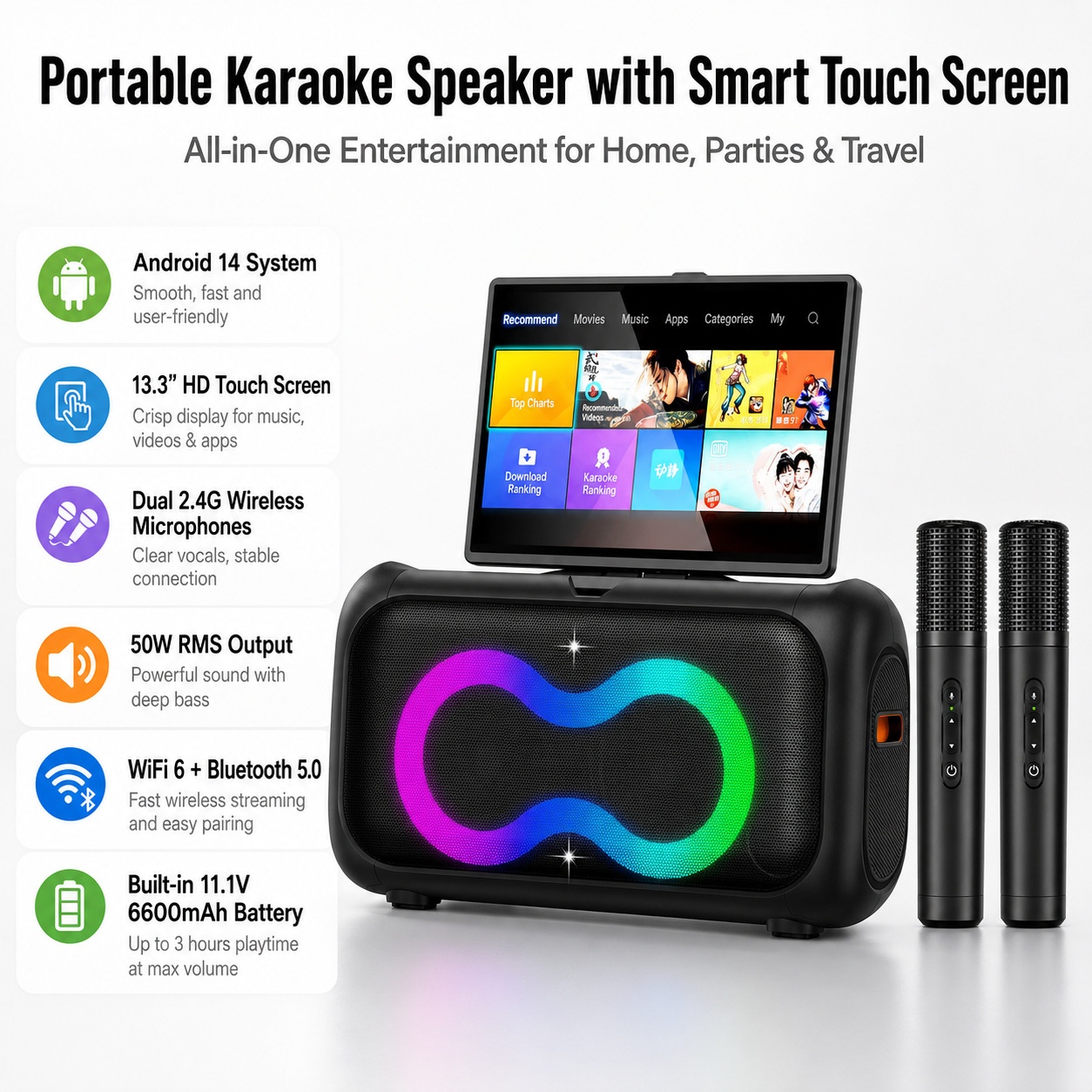 เครื่องคาราโอเกะพกพา OEM/ODM ร - Home Theater Speaker บทวิจารณ์และราคา