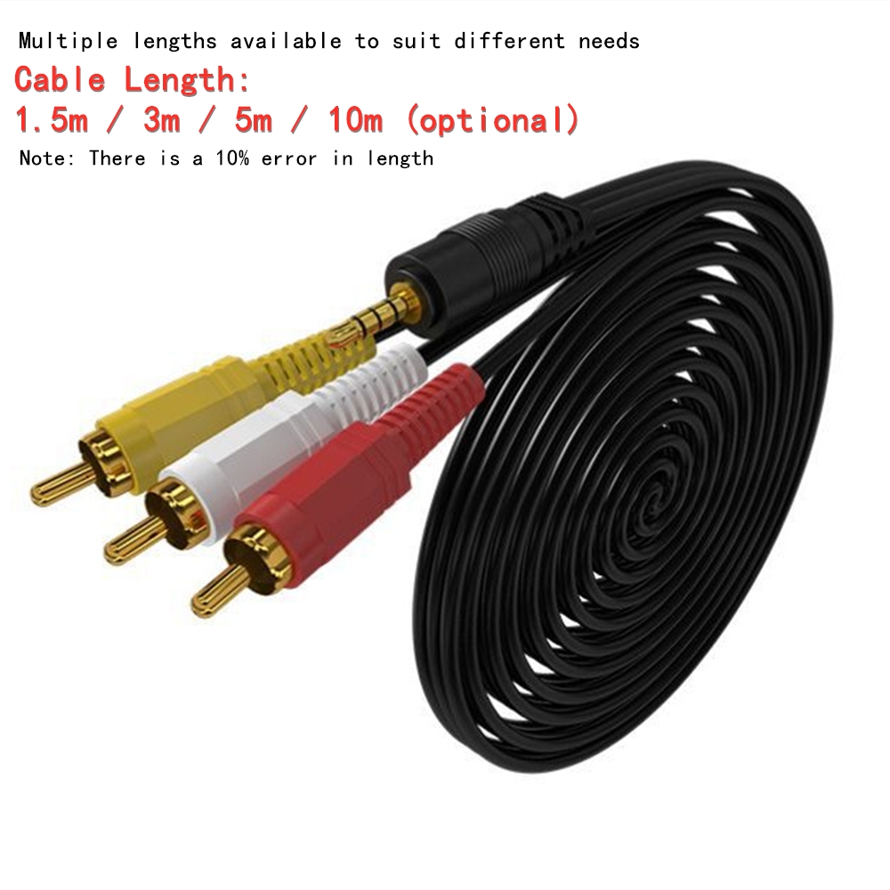 3.5 มม.ถึง 3 RCA Audio Video C - Home Cinema Beamer บทวิจารณ์และราคา