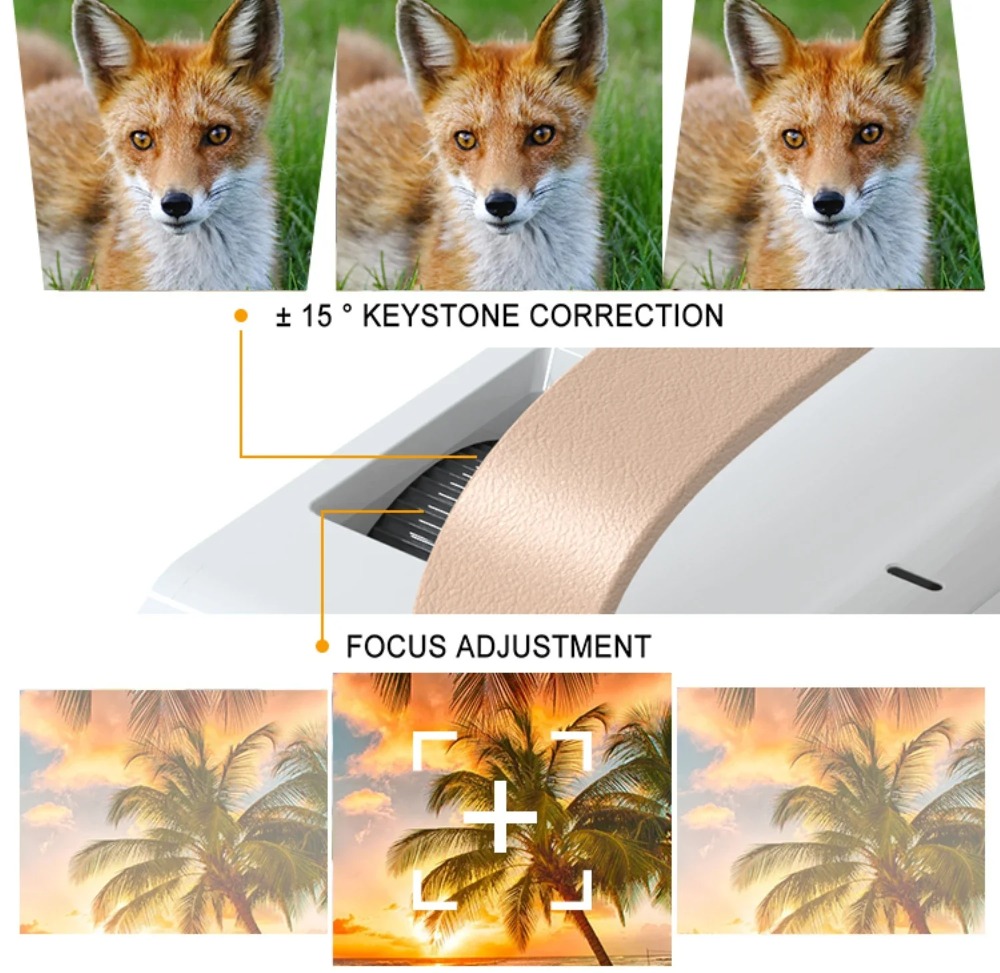 สมาร์ทแบบพกพา 4K โปรเจคเตอร์มิ - Home Theater Speaker บทวิจารณ์และราคา
